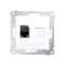 Jednoduchá počítačová zásuvka RJ45 kategorie 6, stíněná, s protiprachovým krytem (modulem), bílá