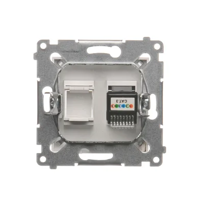 Jednoduchá telefonní zásuvka RJ12 (modul), bílá