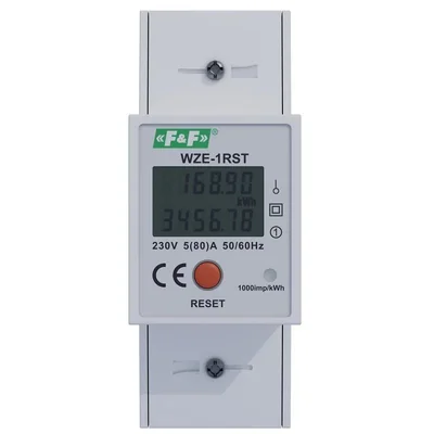 Jednofázový měřič spotřeby energie 45A s funkcí RESET