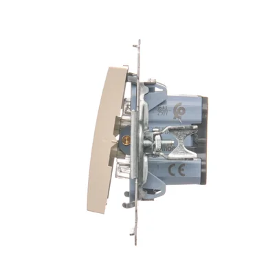 Jednopólový spínač (modul) 16A 230V krémové šroubové svorky