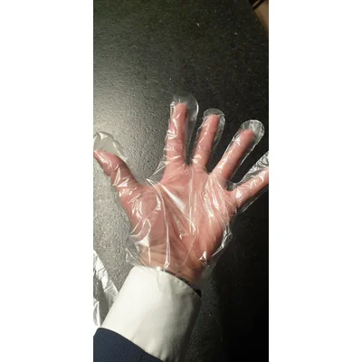 Jednorázové HDPE rukavice, univerzální velikost, průhledné, 100 ks