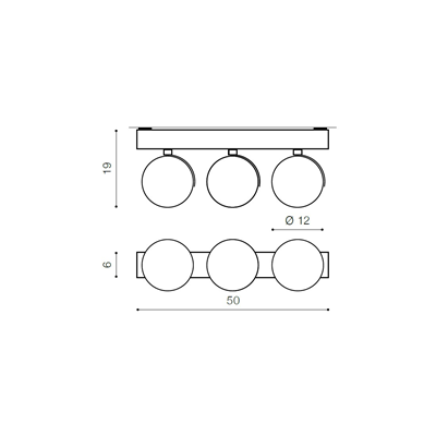 JERRY 3 230V Ceiling and wall lamp white