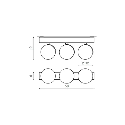 JERRY 3 230V Ceiling and wall lamp white