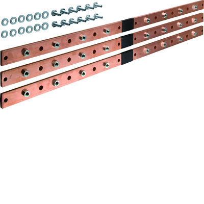 Jeu de barres horizontal UNIVERS N Cu pour interrupteurs-sectionneurs NH1/2/3 4 pôles 40x10mm 940mm
