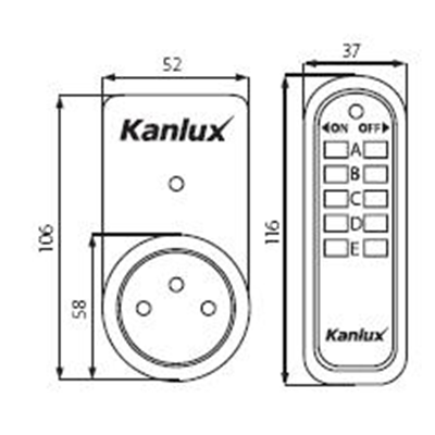 Jeux de trois prises télécommandées APO TM-3