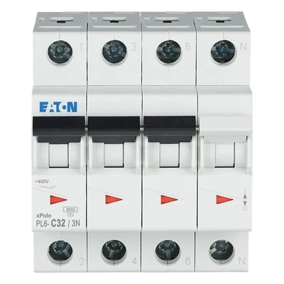 Jistič 6kA 3pólový, 32A, C-Char PL6-C32/3N