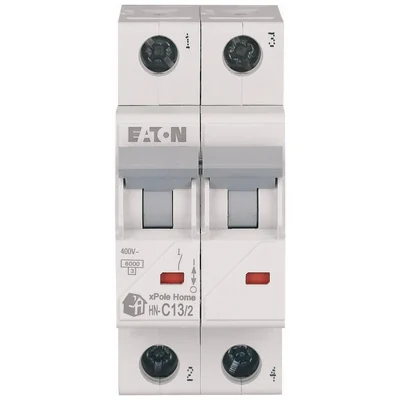 Jistič HN-C13/2 6kA, In=13A, charakteristika C, 2pólový. Řada HN