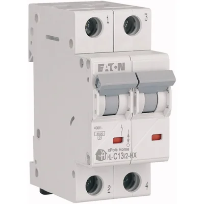 Jistič HN-C13/2 6kA, In=13A, charakteristika C, 2pólový. Řada HN