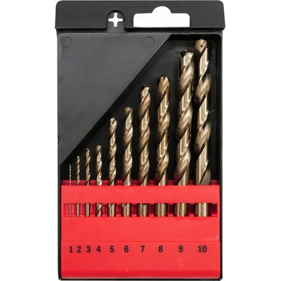 JUEGO DE 10 BROCAS PARA METAL CO-HSS.