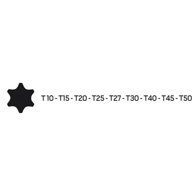 Juego de 9 llaves Torx T10-50 de colores.