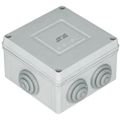 Junction box 111x111x66mm 6 glands PG21 IP54