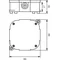 Junction box 88x88x40mm IP44 400V with terminal white VP 074-51