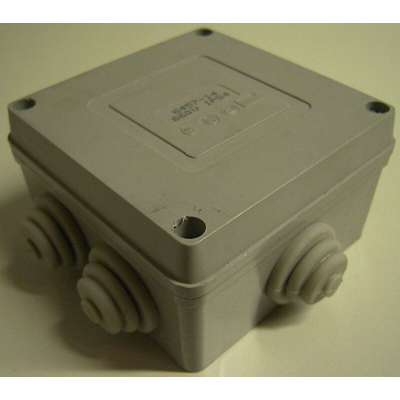 Junction box 89x89x52.5mm 6 glands IP54