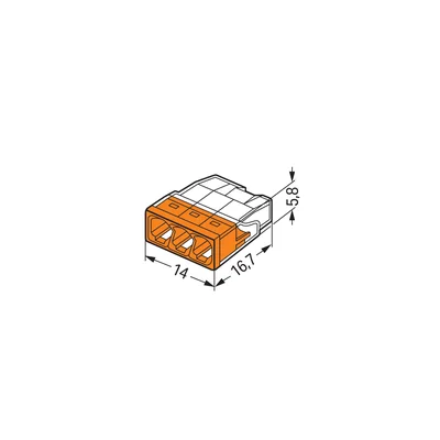 Junction box connector 3x2.5mm² 100pcs.