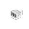 Junction box connector for single and multi-wire cables for Ex applications, light gray 773-496