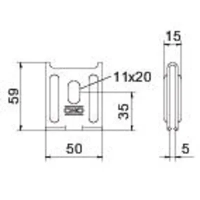 K 12 1818 FS Wall mount for mesh trays