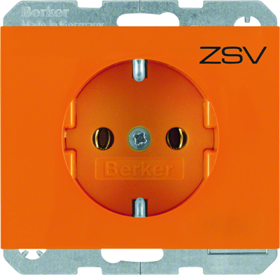 K.1 Complete SCHUKO socket orange