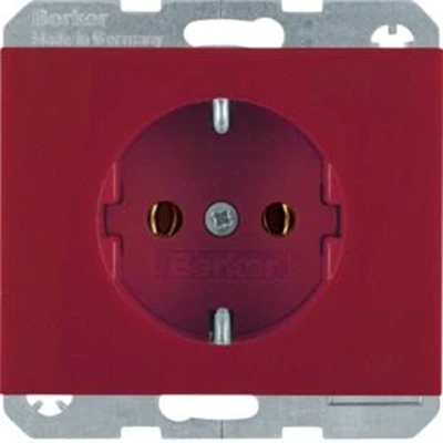 K.1 Completely red SCHUKO socket