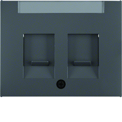 K.1 Double front plate with sliders protecting against dust anthracite