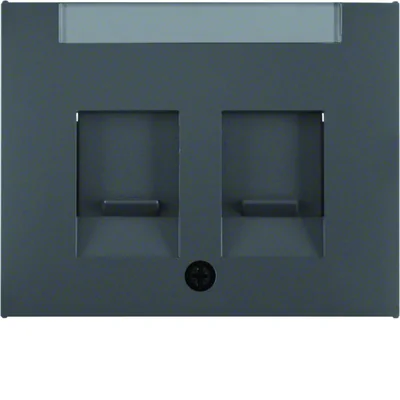 K.1 Double front plate with sliders protecting against dust anthracite