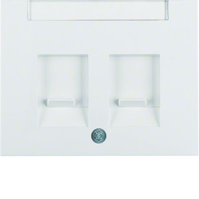 K.1 Double front plate with sliders protecting against dust, white