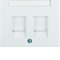 K.1 Double front plate with sliders protecting against dust, white