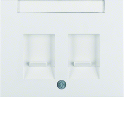 K.1 Double front plate with sliders protecting against dust, white