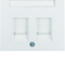 K.1 Double front plate with sliders protecting against dust, white