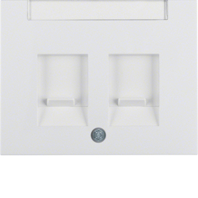 K.1 Double front plate with sliders protecting against dust, white