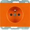 K.1 Earthed socket and control LED with increased contact protection orange