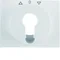 K.1 Elemento central para interruptor de persiana con llave blanca como la nieve