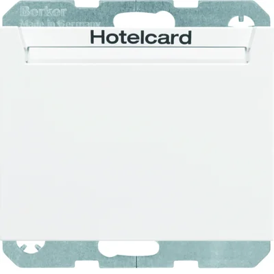 K.1 Interruptor de relé para tarjeta de hotel, blanco mate