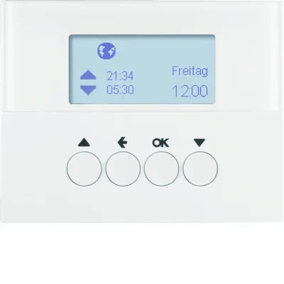 K.1 Interruttore orario cieco con display bianco lucido