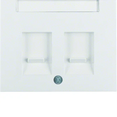 K.1 Placa frontal doble con tornillos de protección contra el polvo, blanca