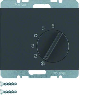 K.1 Room temperature controller with changeover contact and anthracite central element