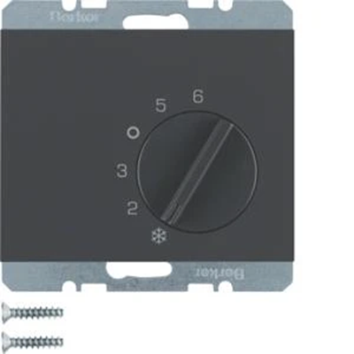 K.1 Room temperature controller with changeover contact and anthracite central element