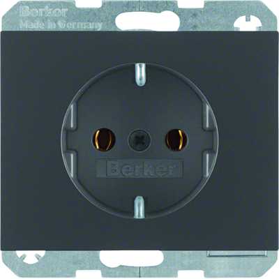 K.1 SCHUKO socket anthracite matt lacquered