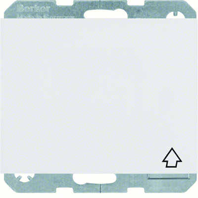 K.1 SCHUKO socket with a cover with shutters, white