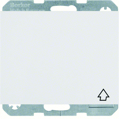 K.1 SCHUKO socket with a cover with shutters, white