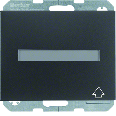 K.1 SCHUKO socket with a self-closing cover and description field IP44 anthracite matt varnished