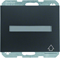 K.1 SCHUKO socket with a self-closing cover and description field IP44 anthracite matt varnished