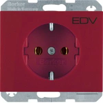 K.1 SCHUKO socket with "EDV" red print