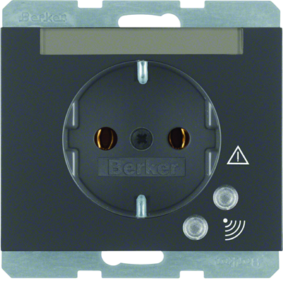 K.1 SCHUKO socket with overvoltage protection anthracite