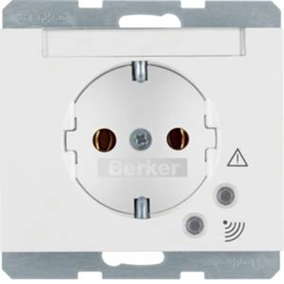 K.1 SCHUKO socket with overvoltage protection, snow-white