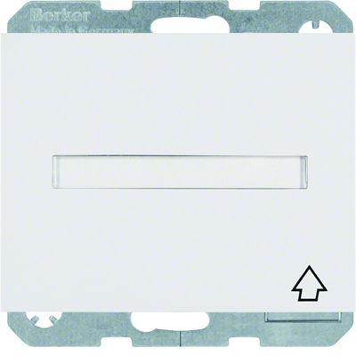 K.1 SCHUKO socket with self-closing cover and description field IP44 white