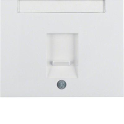 K.1 Single front plate with a dust-protecting slider, white