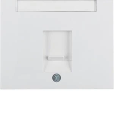 K.1 Single front plate with a dust-protecting slider, white