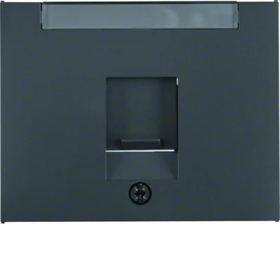 K.1 Single front plate with a slider protecting against dust, anthracite