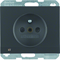 K.1 Socket with grounding and anthracite LED orientation lighting