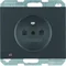 K.1 Socket with grounding and anthracite LED orientation lighting